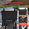 Hard Pistol Case, Heavy Duty Hard Gun Case with XPE Foam Interior, Waterproof Pistol Storage Box with Customizable Lining & Handle for Gun, Lenses, Camera, Gear, TSA Compliant, 18.7x12.5x7.5 in