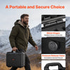 Hard Pistol Case, Heavy Duty Hard Gun Case with XPE Foam Interior, Waterproof Pistol Storage Box with Customizable Lining & Handle for Gun, Lenses, Camera, Gear, TSA Compliant, 18.7x12.5x7.5 in