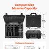 Hard Pistol Case, Heavy Duty Hard Gun Case with XPE Foam Lining, Waterproof Pistol Storage Box with Customizable Interior & Handle for Gun, Lenses, Camera, Gear, TSA Compliant, 18.7x12.5x7.5 in
