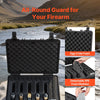 Hard Pistol Case, Heavy Duty Hard Gun Case with XPE Foam Lining, Waterproof Pistol Storage Box with Customizable Interior & Handle for Gun, Lenses, Camera, Gear, TSA Compliant, 18.7x12.5x7.5 in