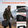 Hard Pistol Case, Heavy Duty Hard Gun Case with XPE Foam Lining, Waterproof Pistol Storage Box with Customizable Interior & Handle for Gun, Lenses, Camera, Gear, TSA Compliant, 19.3x17.1x8.3 in