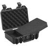 Hard Pistol Cases with Pre-cut PU Foam, Waterproof & Dustproof Hard Gun Case for 1 Pistol, 12.59×9.01×4.4 in Lockable Pistol Case, Black