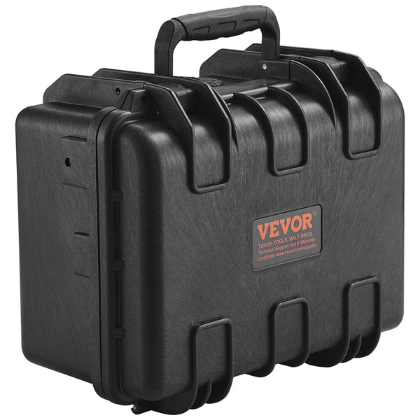 Hard Pistol Cases with Pre-cut PU Foam, Waterproof & Dustproof Hard Gun Case for 2 Pistol, 14.1×11.5×7.6 in Lockable Pistol Case, Black