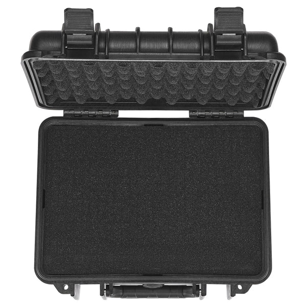 Hard Pistol Cases with Pre-cut PU Foam, Waterproof & Dustproof Hard Gun Case for 2 Pistol, 14.1×11.5×7.6 in Lockable Pistol Case, Black
