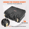 Hard Pistol Cases with Pre-cut Lining, Waterproof & Dustproof Hard Gun Case for 5 Pistol, 18.9×16.3×8.5 in Lockable Pistol Case, Black