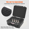 Hard Pistol Cases with Pre-cut PU Foam, Waterproof & Dustproof Hard Gun Case for 6 Pistol, 19.3×17.1×8.3 in Lockable Pistol Case, Black