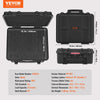 Hard Pistol Cases with Pre-cut Lining, Waterproof & Dustproof Hard Gun Case for 6 Pistol, 19.3×17.1×8.3 in Lockable Pistol Case, Black