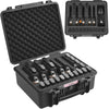 Hard Pistol Cases with Pre-cut Lining, Waterproof & Dustproof Hard Gun Case for 6 Pistol, 19.3×17.1×8.3 in Lockable Pistol Case, Black