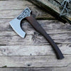 Norse Serpent Viking Axe – Hand-Forged 1075 Steel Bearded Axe, Rosewood Handle