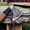 Norse Wolf Viking Axe – Hand-Forged 1075 Steel Bearded Axe with Ash Handle
