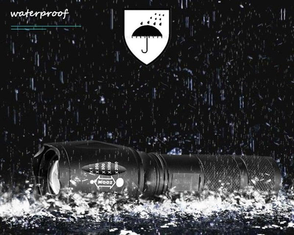 Waterproof Z45 Led Flashlight Ultra Bright Waterproof MINI Torch T6/L2/V6 zoomable 5 Modes 18650 rechargeable Battery for camping tactica Led Mini Water-Resistant Torch Light For Indoor & Outdoor Camping Hiking Accessories Gear