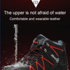 Winter Safety Shoes Waterproof Men's Boots Outdoor Warm Waterproof Non-slip Ankle Snow Boot Thick Plush Rubber Outdoor Snow Boots Winter Trail Camping Durable Cold Weather Shoes