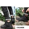 Winter Walking Shoes Mens Boots Outdoor Hiking Shoes Winter Work Casual Shoes Rubber Ankle Boots Outdoor Breathable Water Resistant Camping Shoes Anti-Skid Ankle Walking Mens Shoes