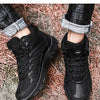Winter Walking Shoes Mens Boots Outdoor Hiking Shoes Winter Work Casual Shoes Rubber Ankle Boots Outdoor Breathable Water Resistant Camping Shoes Anti-Skid Ankle Walking Mens Shoes