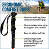 Official Casual Trek Hiking & Walking Poles - Hiking/Trekking Grip w-flip locks, detachable feet and travel bag - pair - For Heights up to 6’2”