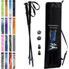 Official Casual Trek Hiking & Walking Poles - Hiking/Trekking Grip w-flip locks, detachable feet and travel bag - pair - For Heights up to 6’2”