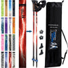 Official Nordic Walking Poles - True Nordic Glove Grip w-flip locks, detachable feet and travel bag - pair - For Heights up to 6’2”