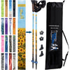 Official Nordic Walking Poles - True Nordic Glove Grip w-flip locks, detachable feet and travel bag - pair - For Heights up to 6’2”