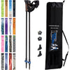 Official Nordic Walking Poles - True Nordic Glove Grip w-flip locks, detachable feet and travel bag - pair - For Heights up to 6’2”