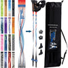 Official Nordic Walking Poles - True Nordic Glove Grip w-flip locks, detachable feet and travel bag - pair - For Heights up to 6’2”