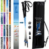 Official Casual Trek Hiking & Walking Poles - Hiking/Trekking Grip w-flip locks, detachable feet and travel bag - pair - For Heights up to 6’2”