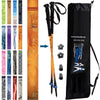 Official Casual Trek Hiking & Walking Poles - Hiking/Trekking Grip w-flip locks, detachable feet and travel bag - pair - For Heights up to 6’2”