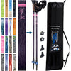 Official Nordic Walking Poles - True Nordic Glove Grip w-flip locks, detachable feet and travel bag - pair - For Heights up to 6’2”