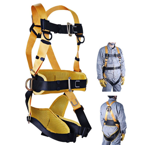 Adjustable Aerial Work Safety Belt Five-Point Safety Fall Protection Belt Camping Climbing Rope Construction Work Safety Belt