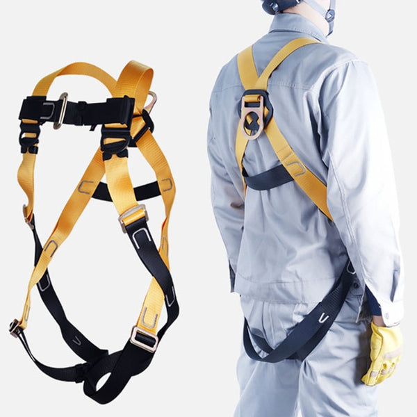 Adjustable Aerial Work Safety Belt Five-Point Safety Fall Protection Belt Camping Climbing Rope Construction Work Safety Belt