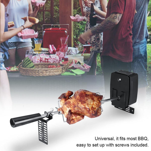 Automatic BBQ Grill Rotisserie Electric BBQ Motor Metal Outdoor Spit Roaster Rod Charcoal Pig Chicken Beef Camping Cooking Tools - HuntPost Marketplace
