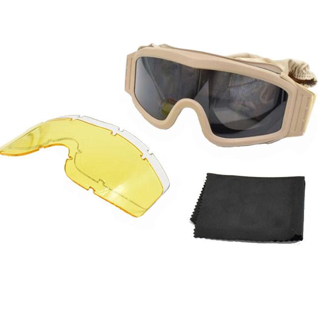 Military Army Shooting Hunting Combat Safety Googles Glasses Tactical Paintball War Game Outdoor Sports Mens Eyewear