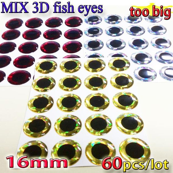 2019MIX fishing lure eyes fly fishing fish eyes fly tying material ,lure baits making silver+gold+red mix toatl 150pcs/lot - HuntPost Marketplace