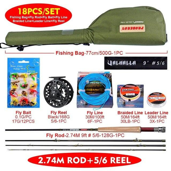 Fly Rod New Comdaba 4 Sections 2.43M-2.74M 1PC Metal Handle High Carbon Telescopic Fly Fishing Rod Set With Bag New - HuntPost Marketplace