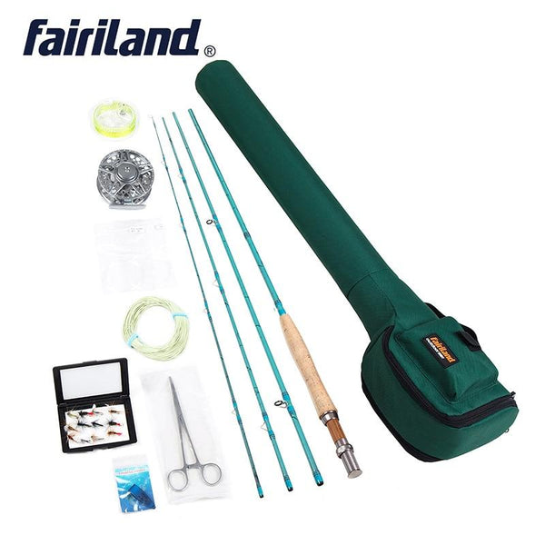 Fly Fishing set 3/4 Starter kit, 2.7m carbon fishing rod , 80mm aluminum fishing reel, fly fishing accessories with rod case bag - HuntPost Marketplace
