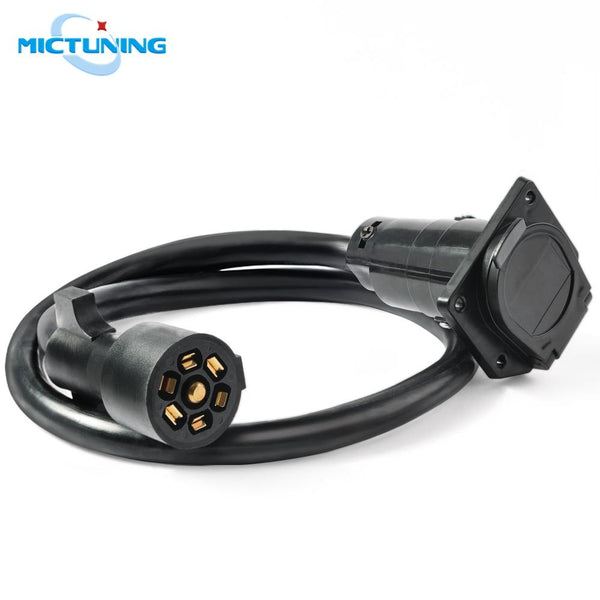 MICTUNING 7-Way 3ft Trailer Extension Cable Plug Wiring Connector Cord Universal High Quality Accessories for Cars RV Truck Van - HuntPost Marketplace