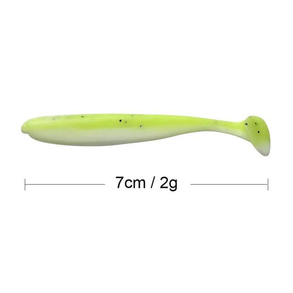 biwvo 5pcs/lot 7cm soft lures Easy Shiner Soft Wobblers Fishing Lure Silicone Double Swimbaits isca Artificial Carp Fishing - HuntPost Marketplace