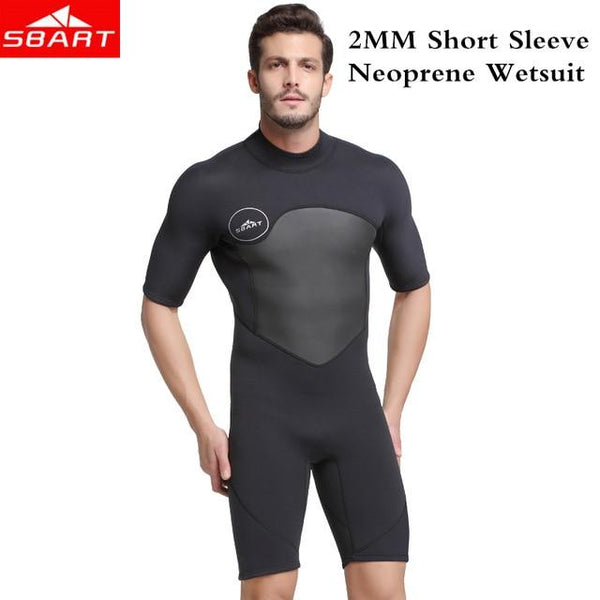 SBART 2MM Neoprene Wetsuit Men Keep Warm Swimming Scuba Diving Bathing Suit Short Sleeve Triathlon Wetsuit for Surf Snorkeling - HuntPost Marketplace
