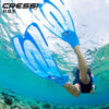 Cressi Agua Diving Fins Swimming Snorkeling Fin for Adults Long Blade Blue Yellow Aquamarine