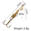 FISH KING Spinner Bait 3.9g 4.6g 7.4g 10.8g 15g Spoon Lures pike Metal With Treble Hooks Arttificial Bass Bait Fishing Lure - HuntPost Marketplace