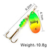 FISH KING Spinner Bait 3.9g 4.6g 7.4g 10.8g 15g Spoon Lures pike Metal With Treble Hooks Arttificial Bass Bait Fishing Lure - HuntPost Marketplace