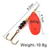 FISH KING Spinner Bait 3.9g 4.6g 7.4g 10.8g 15g Spoon Lures pike Metal With Treble Hooks Arttificial Bass Bait Fishing Lure - HuntPost Marketplace