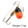 FISH KING Spinner Bait 3.9g 4.6g 7.4g 10.8g 15g Spoon Lures pike Metal With Treble Hooks Arttificial Bass Bait Fishing Lure - HuntPost Marketplace