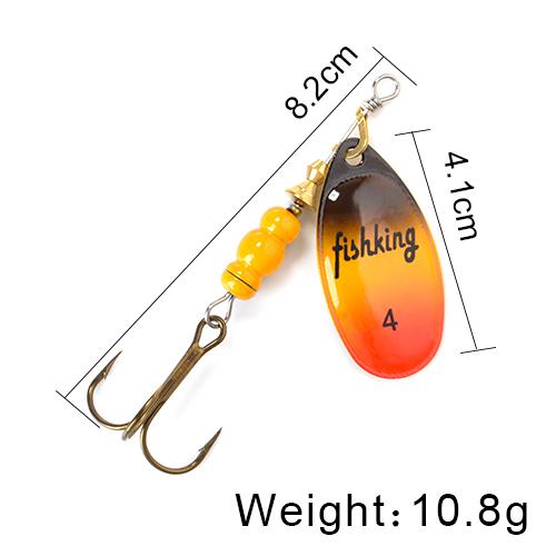 FISH KING Spinner Bait 3.9g 4.6g 7.4g 10.8g 15g Spoon Lures pike Metal With Treble Hooks Arttificial Bass Bait Fishing Lure - HuntPost Marketplace