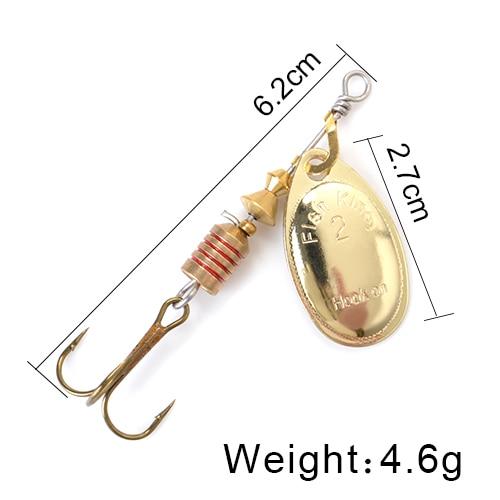 FISH KING Spinner Bait 3.9g 4.6g 7.4g 10.8g 15g Spoon Lures pike Metal With Treble Hooks Arttificial Bass Bait Fishing Lure - HuntPost Marketplace