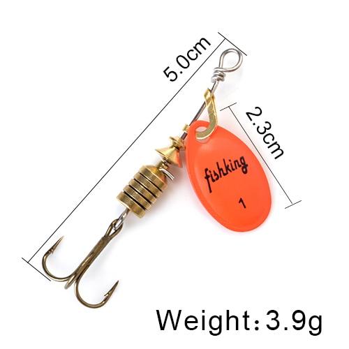 FISH KING Spinner Bait 3.9g 4.6g 7.4g 10.8g 15g Spoon Lures pike Metal With Treble Hooks Arttificial Bass Bait Fishing Lure - HuntPost Marketplace