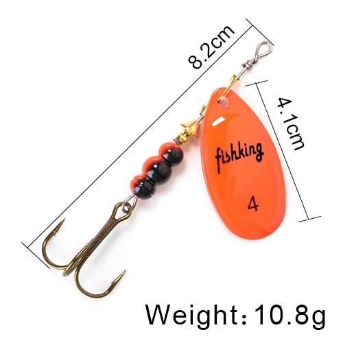 FISH KING Spinner Bait 3.9g 4.6g 7.4g 10.8g 15g Spoon Lures pike Metal With Treble Hooks Arttificial Bass Bait Fishing Lure - HuntPost Marketplace