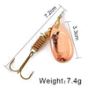 FISH KING Spinner Bait 3.9g 4.6g 7.4g 10.8g 15g Spoon Lures pike Metal With Treble Hooks Arttificial Bass Bait Fishing Lure - HuntPost Marketplace