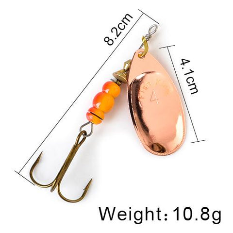 FISH KING Spinner Bait 3.9g 4.6g 7.4g 10.8g 15g Spoon Lures pike Metal With Treble Hooks Arttificial Bass Bait Fishing Lure - HuntPost Marketplace