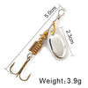 FISH KING Spinner Bait 3.9g 4.6g 7.4g 10.8g 15g Spoon Lures pike Metal With Treble Hooks Arttificial Bass Bait Fishing Lure - HuntPost Marketplace