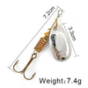 FISH KING Spinner Bait 3.9g 4.6g 7.4g 10.8g 15g Spoon Lures pike Metal With Treble Hooks Arttificial Bass Bait Fishing Lure - HuntPost Marketplace